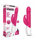 Розовый пульсирующий вибромассажер G-Spot Thrusting Rabbit - 24 см.