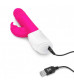 Розовый пульсирующий вибромассажер G-Spot Thrusting Rabbit - 24 см.