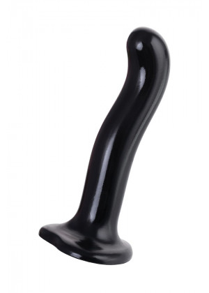 Черный стимулятор для пар P G-Spot Dildo Size M - 18 см.