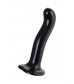 Черный стимулятор для пар P G-Spot Dildo Size M - 18 см.