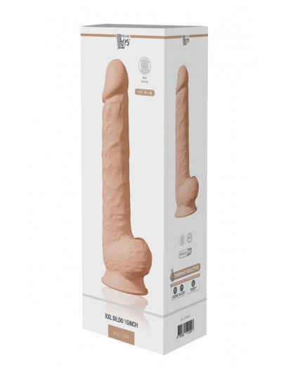 Телесный фаллоимитатор-гигант XXL Dildo - 38 см.