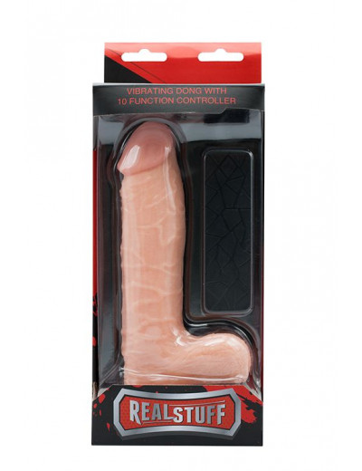 Телесный вибратор-реалистик REALSTUFF 7INCH DONG - 18 см.