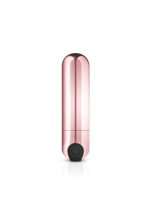 Золотистая вибропуля Rosy Gold Bullet Vibrator - 7,5 см.