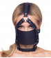 Черный намордник с кляпом-шаром Head Harness With A Gag