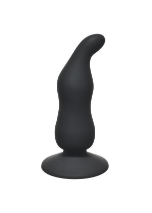 Чёрная анальная пробка Waved Anal Plug Black - 11 см.