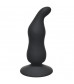 Чёрная анальная пробка Waved Anal Plug Black - 11 см.