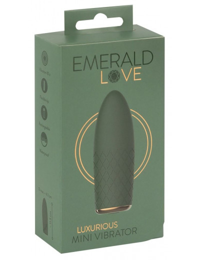 Зеленый мини-вибратор Luxurious Mini Vibrator - 11,5 см.