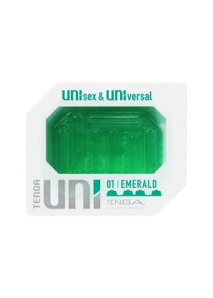 Зеленый мастурбатор-стимулятор Tenga Uni Emerald