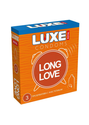 Презервативы с продлевающим эффектом LUXE Royal Long Love - 3 шт.