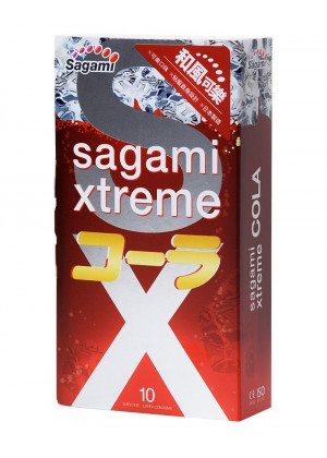 Ароматизированные презервативы Sagami Xtreme Cola - 10 шт.