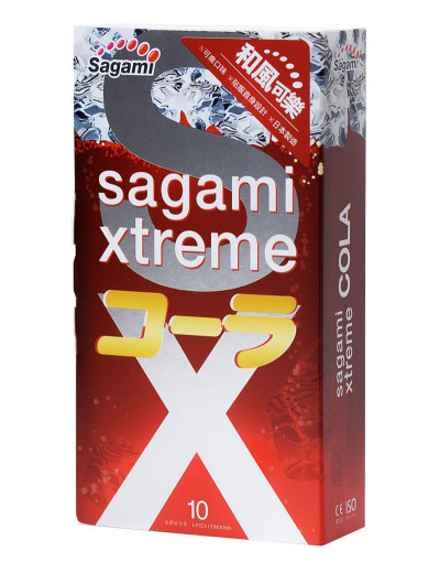 Ароматизированные презервативы Sagami Xtreme Cola - 10 шт.