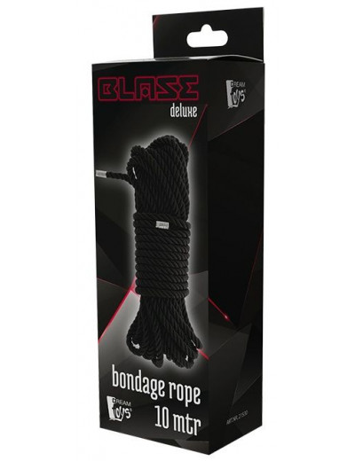 Черная веревка для бондажа BONDAGE ROPE - 10 м.