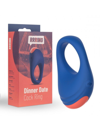 Синее эрекционное кольцо RRRING Dinner Date Cock Ring