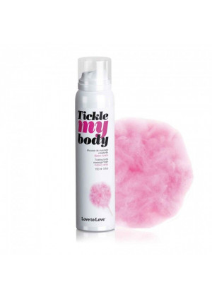 Массажная хрустящая пенка Tickle My Body Cotton Candy с ароматом сладкой ваты - 150 мл.