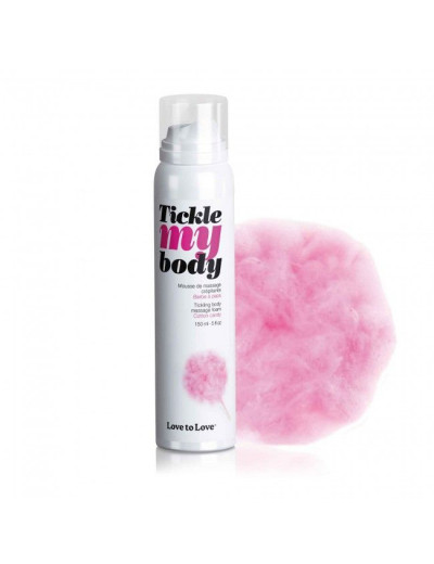 Массажная хрустящая пенка Tickle My Body Cotton Candy с ароматом сладкой ваты - 150 мл.