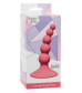 Розовая анальная пробка Ribbed Plug Pink - 10,5 см.