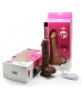 Телесный вибратор 10 Mode Vibrating Carved Dildo - 20 см.