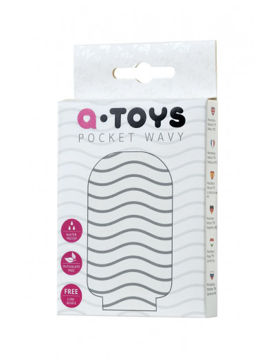 Белый мастурбатор A-Toys Pocket Wavy