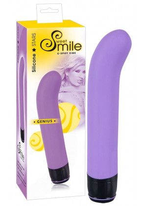 Фиолетовый вибратор G-точки Smile Genius - 20 см.