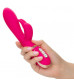 Розовый силиконовый вибратор с клиторальным отростком Signature Silicone Ultra-Soft Rabbit - 22,75 см.