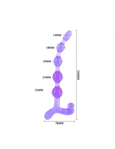 Фиолетовый анальный стимулятор - 22 см.