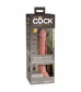 Телесный вибратор 7  Vibrating Silicone Dual Density Cock with Remote с пультом ДУ - 21 см.