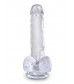 Прозрачный фаллоимитатор King Cock Clear 6  Cock with Balls - 17,8 см.