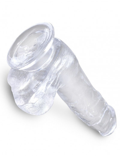 Прозрачный фаллоимитатор King Cock Clear 6  Cock with Balls - 17,8 см.