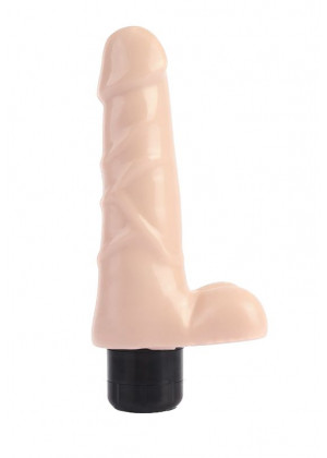 Телесный вибратор-реалистик Pleasure Vibrator - 19 см.