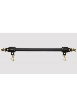 Черная распорка для ног Bound to You Faux Leather Spreader Bar - 50,8 см.