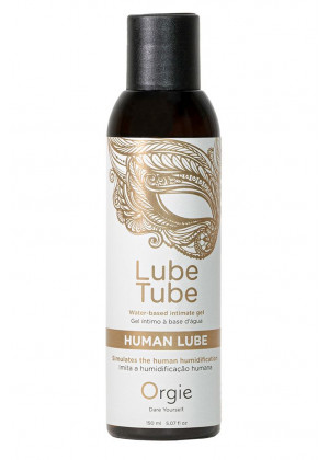 Интимный гель на водной основе Lube Tube Human Lube - 150 мл.