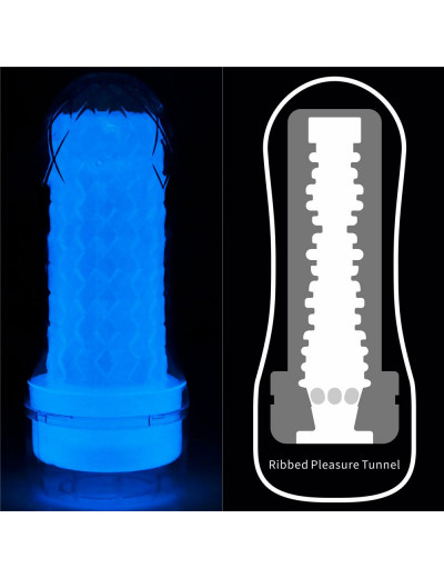 Светящийся в темноте мастурбатор Lumino Play Masturbator Ribbed