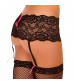 Кружевные шортики с чулкодержателями Crotchless Lace Boyleg with Garters