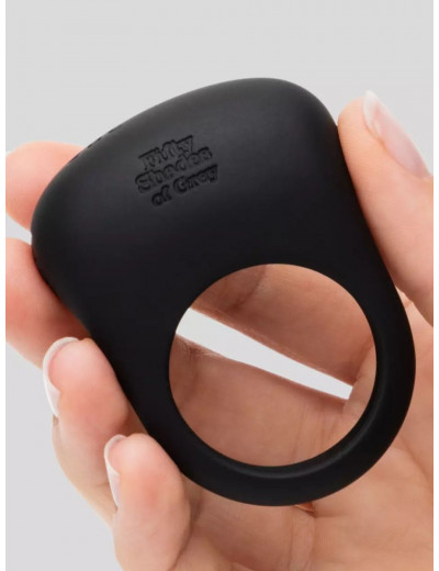 Черное эрекционное виброкольцо Sensation Rechargeable Vibrating Love Ring