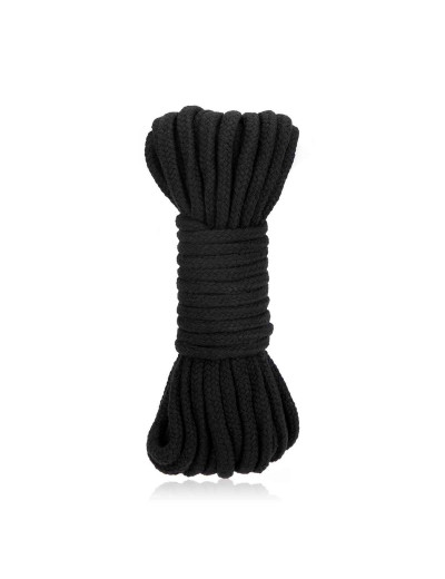 Черная хлопковая веревка для связывания Bondage Rope - 10 м.