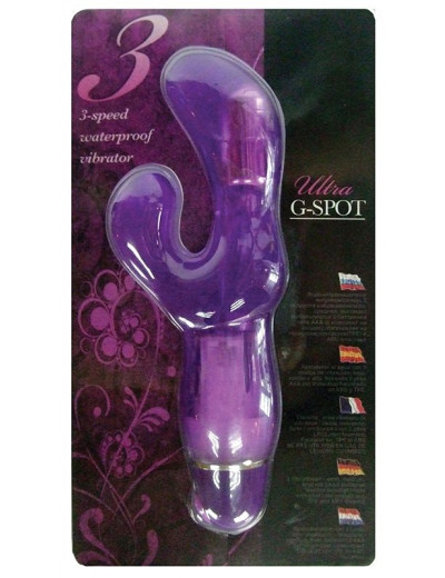 Фиолетовый вибратор для точки G ULTRA G-SPOT - 15 см.