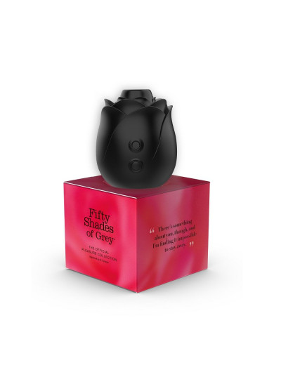 Черный клиторальный стимулятор Black Rose Silicone Clitoral Suction