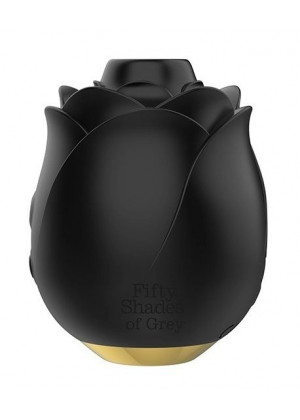 Черный клиторальный стимулятор Black Rose Silicone Clitoral Suction