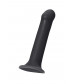 Черный фаллос на присоске Silicone Bendable Dildo L - 19 см.