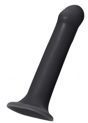 Черный фаллос на присоске Silicone Bendable Dildo L - 19 см.