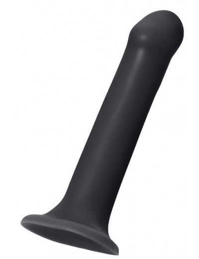 Черный фаллос на присоске Silicone Bendable Dildo L - 19 см.