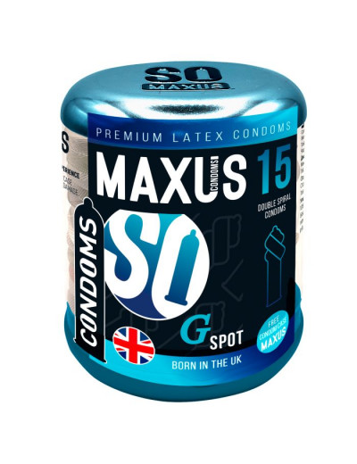 Презервативы Maxus G spot с двойной спиралью - 15 шт.