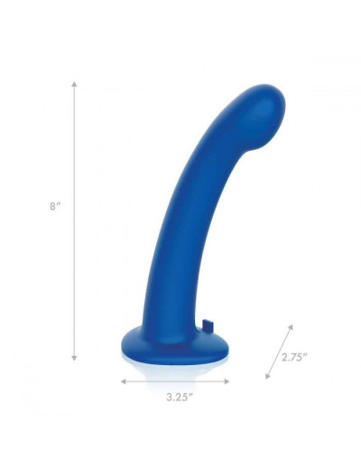 Синяя насадка Remote Control P-Spot G-Spot с черными трусиками - 20 см.