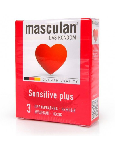 Презервативы Masculan Sensitive plus - 3 шт.