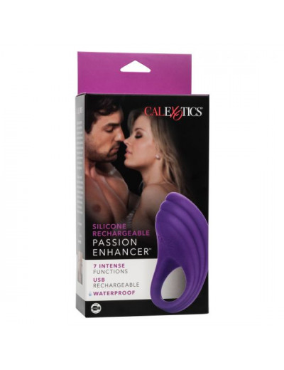 Фиолетовое эрекционное виброкольцо Silicone Rechargeable Passion Enhancer