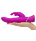 Лиловый вибратор Curve Thrusting Rechargeable Rabbit Vibrator - 24,1 см.