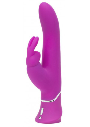 Лиловый вибратор Curve Thrusting Rechargeable Rabbit Vibrator - 24,1 см.