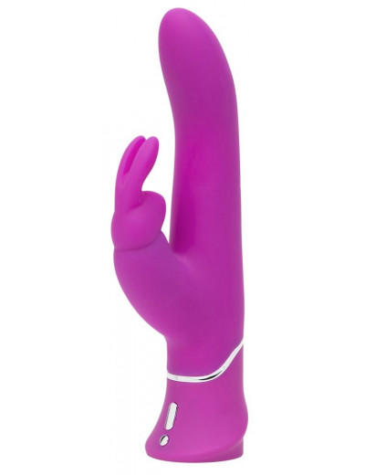 Лиловый вибратор Curve Thrusting Rechargeable Rabbit Vibrator - 24,1 см.