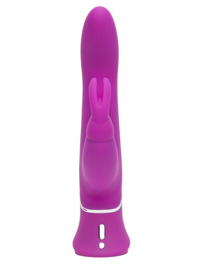 Лиловый вибратор Curve Thrusting Rechargeable Rabbit Vibrator - 24,1 см.