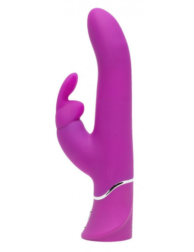 Лиловый вибратор Curve Thrusting Rechargeable Rabbit Vibrator - 24,1 см.